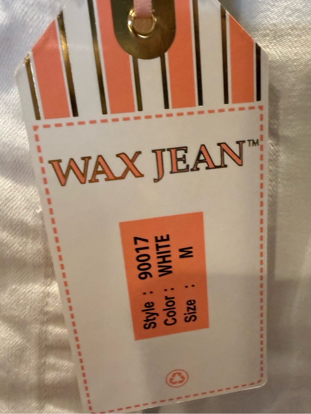 Wax Jean Medium White Denim NWT Trucker Jacket - Picture 7 of 8